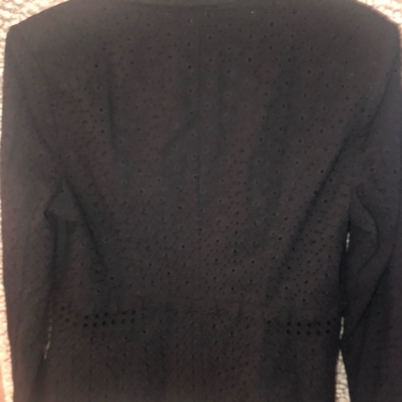 Flamenco Jacket- Black Eyelet Lace L/S Sz 6 Cottagecore Romantic Feminine Career - Picture 4 of 11